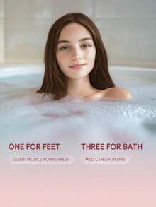 Rever كيس حمام القدم بالورد الأحمر والخوخ مع زيوت أساسية عشبية صينية لترطيب وتنعيم القدمين