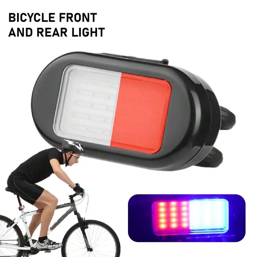 NetHong Mountain Bike Taillight LED Night Riding Warning Light Bicycle Rear Lights For Nighttime Cycling - Red and Blue Light - View 1