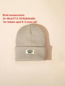 1/2/3/4pcs Thickened Knitted Hat For Kids Winter Warm Casual Ear Ion Fashionable Letter Baby Thermal Lined Knit Cap Autumn Winter - Multicolor - View 11
