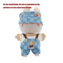 3pcs/Set Bib Pants, Top, And Headband Set, Cute And Fashionable Accessories (Excluding Plush Doll) - Multicolor - View 3