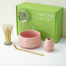 1件/5件抹茶碗、抹茶打蛋器、陶瓷抹茶勺、日式竹制抹茶刷、抹茶配件套装、返校套装、节日礼品套装、万圣节礼物、圣诞节礼物 - 彩色 - 查看 12