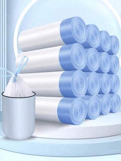 80/160 piezas Bolsas de basura, Bolsas de forro para botes de basura de cocina, Bolsas de basura de plástico, Bolsas de basura compostables, Bolsas de basura multiusos, Adecuadas para limpieza en cocinas, baños, oficinas y dormitorios, con estilos aleatorios