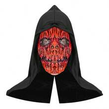 Party Prank Unisex Full-Face Wrinkle Mask, Novel Role-Playing Latex Mask - Burgundy - View 7