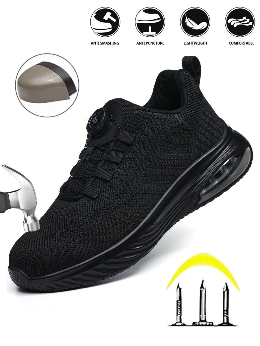 UMBURLLY 1 双纯色系带男鞋，户外工作鞋，具有防挤压和防刺穿功能，适合所有季节