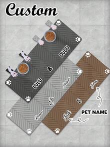 Dog Feeding Mat, Nordic Inspired Design, Ornamental, Stylish, Fashion, Cute, Cuties Custom, Unique, Easy To Clean - Multicolor - View 17