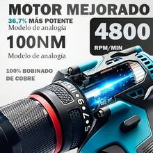 Kit Desatornillardor Electrico Taladro Inalámbrico