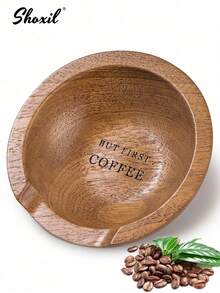 shoxil 1pc Coffee Beans Dosing Cup, Weigh Coffee Bean Container, Wooden Tea&Coffee Beans Tray, Tea Scoop For Loose Tea