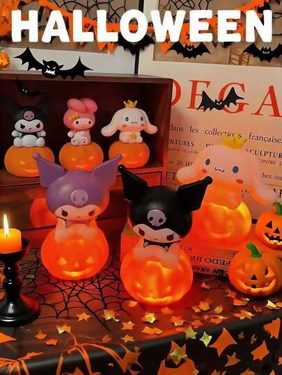 Sanrio Sanrio 1pc Halloween Cute Pumpkin Desktop Night Light Decorative Atmosphere Light, KT Cat, Suitable For Decorating And Attracting Sleep Gifts In Bedroom, Bedroom Battery Atmosphere Light, Home Decoration, Anime Character Luminous Model Toy, Suitable For Store Shoes, RoomsHalloween Decor Christmas Decoration Thanksgiving Wedding Home Decor Home Decor Fall Decor Autumn Decor Birthday Decorations For Gifts Party Supplies Indoor Outdoor Garden Holiday Festival Decor Wall Decor Halloween Ornaments