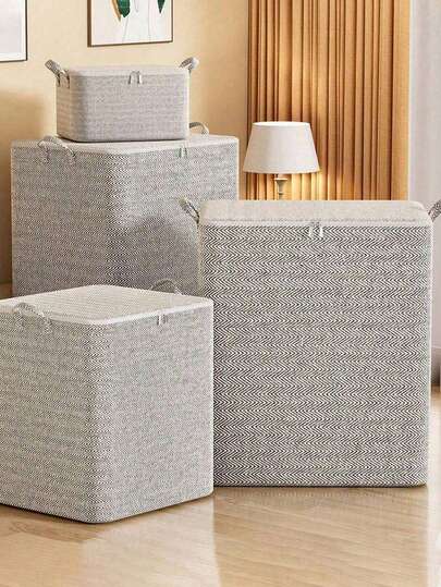 Large Capacity Foldable Fabric Storage Bag, Clothes Storage Bag Quilt Storage Bag ,Blanket Clothes Organizer And Storage Wardrobe Containers Under Bed Storage Bins Foldable Storage Cubes,Household Seasonal Clothes/Belongings Organizer, Suitable For Bedroom, Dorm Room,Easy To Use, Space-Saving Travel,Storage Orangizer,Travel Essential