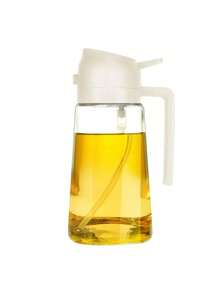 1 Aceitera de cocina, botella de aceite de apertura y cierre automático, aceitera de cocina, aceitera de vidrio, tanque de almacenamiento de aceite de oliva a prueba de fugas, dispensador de vinagre, cocina, horneado, ensalada, barbacoa, utensilios de cocina