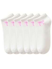 20/10/5/1 双女士短袜、隐形袜、白袜子、黑袜子、灰袜子、女袜、可爱袜子、女童袜子、黑色袜子、卡通细节、导轨透气孔设计、吸湿排汗、柔软顺滑，适合各种节日、运动、休闲、商务等日常穿着，一年四季均可穿着，颜色组合随机。 - 白色 - 查看 4