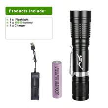 超亮 LED 潜水手电筒 10000LM 强力专业水下 50 米潜水手电筒 IPX8 防水水肺潜水灯 - 黑色 - 查看 11