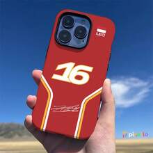 2-In-1 Dual Layer Protective Phone Case, F1 16 Pattern, Compatible With 17 Pro Max, 16 Pro Max, 15 P, 13, 11, 12, XS, 8 Plus, 7, 17 Pro Max, Air - Red - View 3