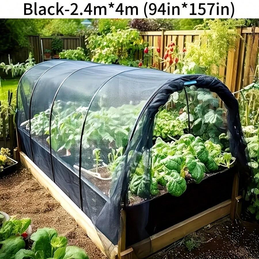 1 Piece Outdoor Garden Plant Cover - Mosquito Net, Bird Barrier, Patio Net - Durable And Breathable Holiday Gift, (Only Net Cover, No Stand) - màu đen - Xem 1