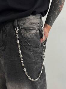 1pc Men's Gothic Punk Style Halloween Skeleton Ghost Chain Fashion Waist Chain, Simple Yet Sophisticated Daily Accessory, Biker Punk Rock Vibe - Multicolor - View 17