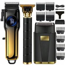Cordless Electric Hair Clipper Shaver Grooming Kit, Beard Trimmer, Trimmer, Suitable For Men's Haircut And Styling, USB Rechargeable, Ideal Haircut Set For Home, Salon Or Men's Gift