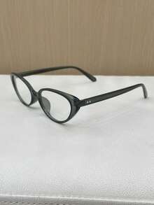 2副/套 女士多色猫眼PC镜框纯色全框铆钉时尚无度数眼镜 - 彩色 - 查看 4