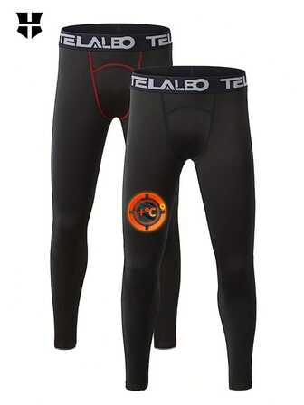 Tween Boy 2pcs Thermal Milk Silk Fabric Stretch Base Layer Bottoms