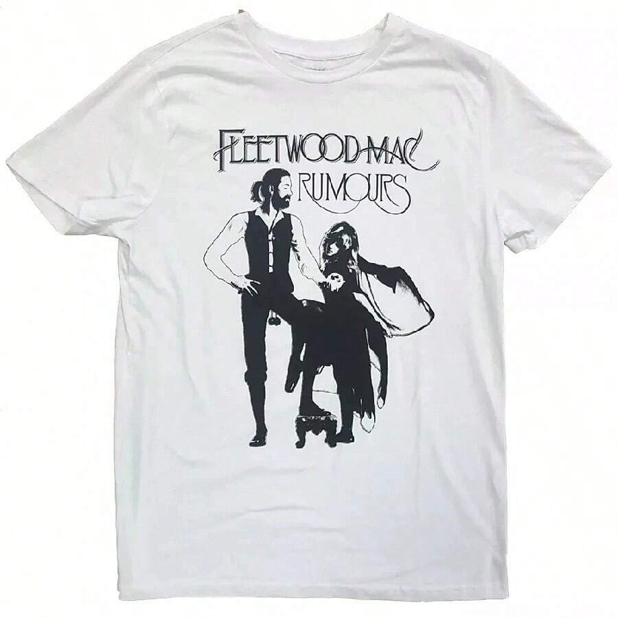Fleetwood T-Shirt Rumors White Men's Rock Band T-Shirt Men's And Women's Same High Quality Top Men Clothing