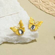 1 Pair Asymmetric Metal Peace Earrings