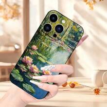 Funda para, diseño de Claude Monet, a prueba de golpes y protección de lente, compatible con 11/12/13/14/15/16 Pro/Plus - Colores mixtos - Ver 10