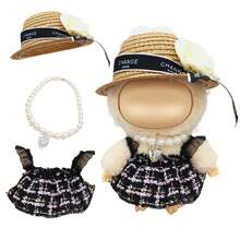 [No Dolls Included] A Piece Of Fr Laboubou Doll Clothes, Retro Plaid Small Fragrance Skirt Suit, Exquisite And Versatile And Cute - WWPJ-34 (doll Not Included) - View 4