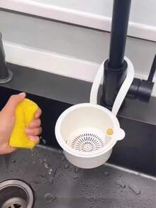 Self-Cleaning Push-Type Sink Strainer Basket - Automatic Food Waste Drain Basket With Removable Bottom, Easy Installation