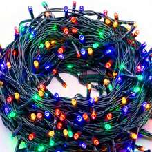 Luces navideñas de 230 LED y 20,5 metros de largo. Disponibles en 5 colores, con 8 modos de iluminación. Luces LED para árbol de Navidad, guirnalda de luces, guirnalda de luces para decoración de festivales. Conector para conectar varios juegos. Decoración para fiestas, bodas y festividades. Luces navideñas (en la caja se indica: 230 LED y 24 metros de largo).