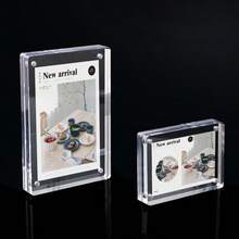 1 件亚克力相框，强磁性照片/名片夹，亚克力板两面均有保护膜，使用前请撕下保护膜 - 透明色 - 查看 7