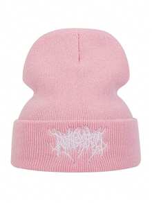 قبعة صغيرة مطرزة بندبة للرجال الكاجوال الجوتية، قبعة نسائية أنيقة للتزلج في الشارع، قبعة دافئة وعملية للطقس البارد، قبعة فضفاضة، قبعة شتوية دافئة من نوع هاراجوكو Y2K بنكية، قبعة محبوكة ناعمة