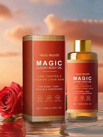 West Moon Magic Rose Hip Seed Body Oil - Moisturizing & Firming, Rich In Rose Hip Seed & Musk, Long-Lasting Fragrance, Low Allergenicity, 100ml/3.38 Fl Oz
