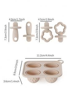 Moldes de paletas de silicona para bebés con palitos, moldes para los primeros helados de bebé, recipiente para alimentos de bebé, fabricante de golosinas congeladas, molde para hacer paletas de hielo para niños pequeños y bebés, artículos esenciales para bebés - 1 paquete - Ver 2