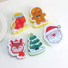 5/10/15 pièces d'éponges de nettoyage thème Noël, épaisses et durables, brosse à récurer pour casseroles, poêles, vaisselle