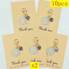 5pcs/10pcs Enamel Daisy Keychains Set,Thank You Cards S, Homecoming Season , Teacher Appreciation , Parent - Child Thanks & Nature Cute Stuff Enthusiasts, Memorial S, Key And Bag Charms Car Accessories Goth Y2k Halloween Accessories Teachers Day Christmas Gift Ideas