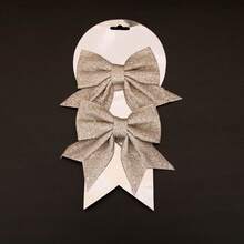 2pcs New Bow Decorations, Tree Bow Ornaments For Holiday Party Decor Birthday Home Decor Christmas Decorations Room Decor Christmas Winter Christmas Decorations Home Christmas Gifts Christmas Decor - Multicolor - View 12