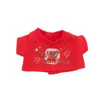 Weihnachtliche Atmosphäre Schal Dekorations-Set, Weihnachts-Muster T-Shirt, für LABUBU Set, modische Accessoires Zubehör, Urlaubs-Geburtstaggeschenk (ohne Plüschpuppe)