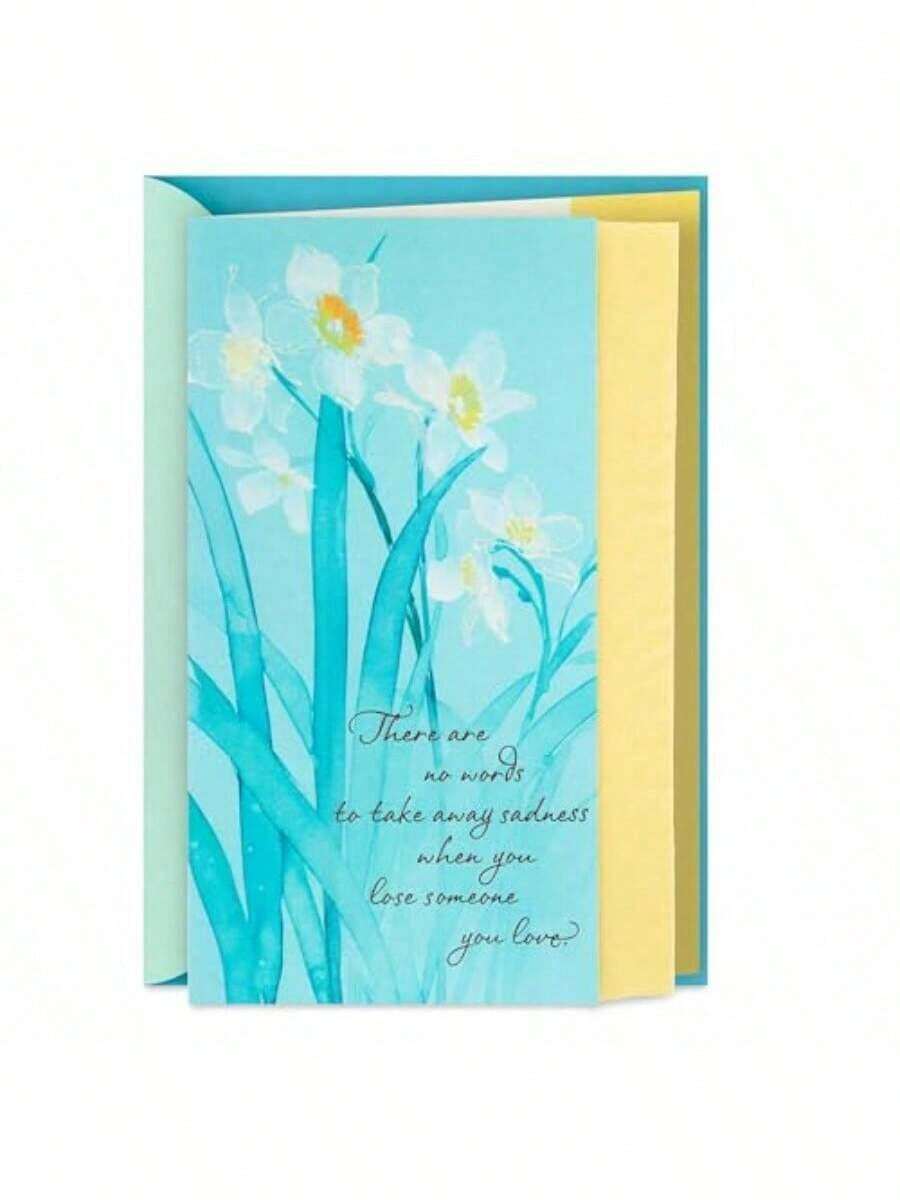 Sympathy Card White Flowers Strength And Comfort