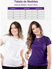 Kit 2 Women's Blouses Baby Look Basic T-Shirt 100% Premium Cotton Plain T-Shirt Traditional High Summer - 奶油黃-粉紅色 - 查看 5