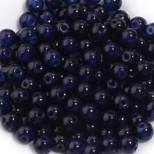 50 piezas de cuentas de vidrio de unicolor clásico de 6 mm para joyería hecha a mano DIY, adecuadas para pulseras, collares y uso diario - Cuentas de color sólido de 6 mm - Ver 21