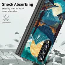 Floral, Animal And Galaxy Print Pattern Foldable Phone Case Compatible With Sam Galaxy Z Flip 3 4 5 6 7 Folding Case Design For Moto Razr 40 50 60 Ultra Cute Phone Case For Girl And Women - 山 - 查看 5