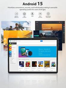 Relndoo 2025 安卓平板电脑，带键盘，安卓 15 操作系统，二合一平板电脑，10.1 英寸屏幕，包含鼠标、皮套、触控笔、屏幕保护膜、数据线，RK3562 四核 2.0GHz 处理器，(6GB+20GB) 内存 + 128GB 存储，2MP+8MP 双摄像头，1280*800 高清触控屏，6000mAh 电池，Type-C 接口，支持 1TB SD 卡扩展，802.11n 2.4G/5G WiFi，GPS，精美礼品（不含适配器） - 灰色 - 灰色 - 查看 5