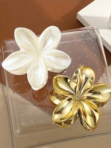 2 piezas Pinzas de pelo de 6 cm/2.36 pulgadas Flor de acrílico grande Pinza de pelo elegante y delicada Clip decorativo para moño Accesorio de pelo versátil para uso diario Decoración de pelo dulce y fresca Adecuado para accesorios de pelo diarios, artículos escolares, accesorios de otoño e invierno para vacaciones Mujer