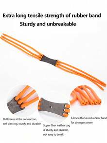 قذيفة صيد خارجية عالية الدقة قطعة واحدة، إطار قذيفة صيد احترافي قوي، مناسب للبالغين والأطفال، للصيد الخارجي مع أشرطة مطاطية