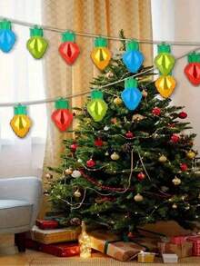 10pcs/5pcs/Set Christmas Bulb Pattern Decorative Balloons, Perfect Christmas Decorations, Suitable For Birthday Party Balloons, Holiday Party Room Decorations, Mother's Day, Valentine's Day Outdoor Event Planning Decorations,