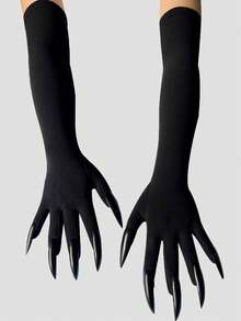 1 Pair Halloween Long Ghost Claw Gloves Party Dress Up Gloves Long Nails Cosplay Halloween Funny Gloves