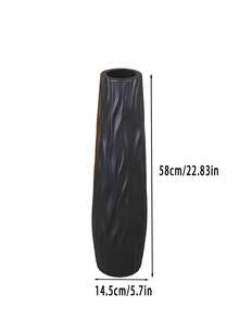 Un grande vaso decorativo in plastica da terra, progettato come un elemento di arredo domestico creativo e infrangibile, alto 58 cm. Questo versatile vaso è adatto per essere posizionato a terra o su tavoli, rendendolo un ideale elemento decorativo per soggiorni, uffici, camere da letto, case di campagna, matrimoni, feste, festival, cucine e altri ambienti domestici moderni. Vaso da fiori per la decorazione della stanza, vaso di vetro