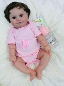 18Inch Lifelike Reborn Doll - Hand-Painted Maddie Baby Girl With Rooted Hair,Bathable, Realistic Simulated Newborn With Soft Texture, Perfect Gift For Children And Collectible - Multicolor - View 12