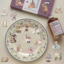 50Pcs Transparent Stickers 2D Cartoon Stickers Halloween Stickers Halloween Decorations Halloween Party Decorations Cartoon Stickers Vinyl Waterproof Stickers For Journaling Computer Scrapbook Luggage Water Bottle Phone - B - View 3