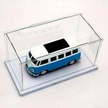 1 cutie de prezentare acrilică transparentă - cutie de depozitare rezistentă la praf, potrivită pentru figurine, modele, păpuși - raft de prezentare pentru colecții de artă - alb - Vizualizare 6