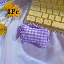 1/4 bucăți drăguțe de vară pentru sprijinul încheieturii mâinii - design moale din pluș în carouri cu bandă elastică, pernă ergonomică pentru tastatură și mouse pentru birou și jocuri, confort anti-oboseală, tampoane pentru mouse pentru birou